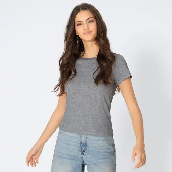 Bild 1 von Damen-T-Shirt mit Rundhalsausschnitt