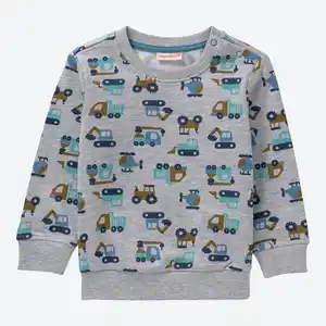 Baby-Jungen-Sweatshirt mit Fahrzeugen bedruckt