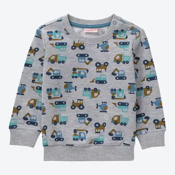 Bild 1 von Baby-Jungen-Sweatshirt mit Fahrzeugen bedruckt