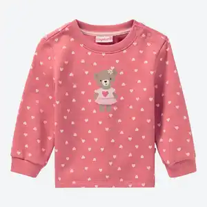 Baby-Mädchen-Sweatshirt mit Bär-Applikation