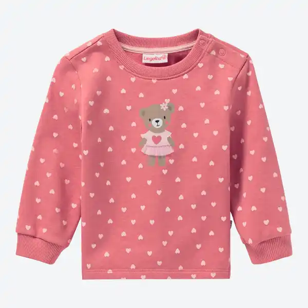 Bild 1 von Baby-Mädchen-Sweatshirt mit Bär-Applikation