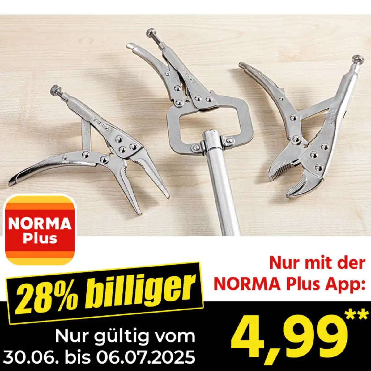 Bild 1 von Kraft Werkzeuge Gripzangen 3er-Set