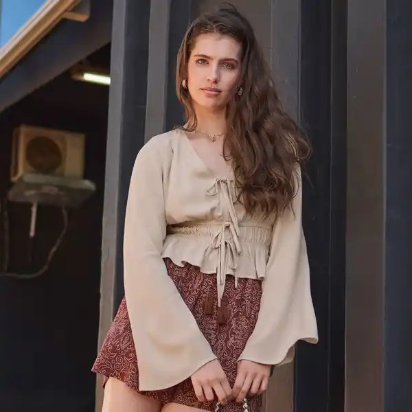 Bild 1 von Damen-Bluse mit Schnürung