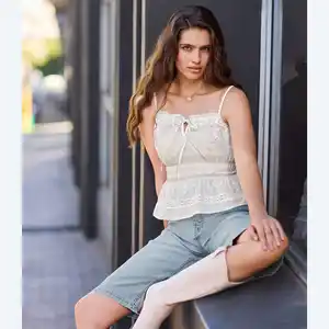 Damen-Jeans-Bermudas im 5-Pocket-Design