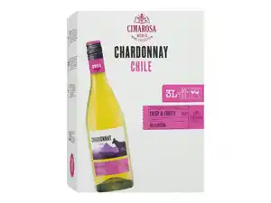 CIMAROSA Chardonnay Chile 3,0-l-Bag-in-Box trocken, Weißwein 2024,  100 ml
