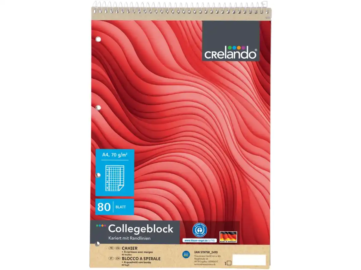 Bild 1 von crelando® Collegeblock