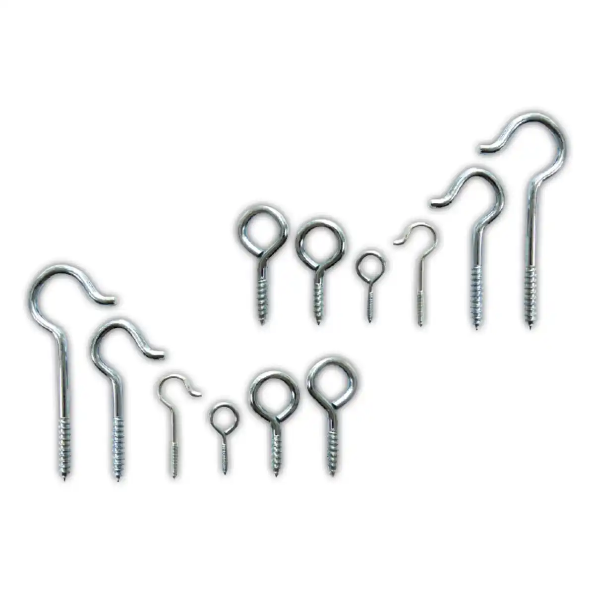 Bild 1 von Kraft Werkzeuge Haken- und Ösen-Sortiment 151-tlg.