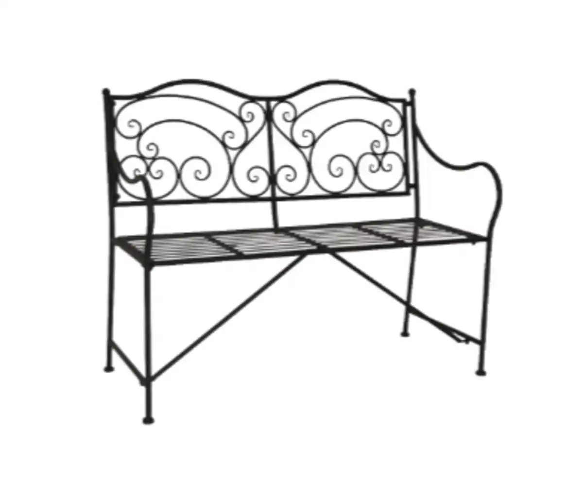 Bild 1 von Nostalgie-Metallgartenbank 106x43x92cm