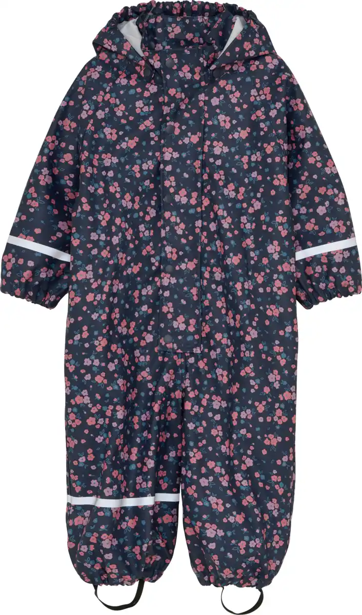 Bild 1 von Kilmanock Regenanzug mit Blumen-Muster, blau & rosa, Gr. 74/80