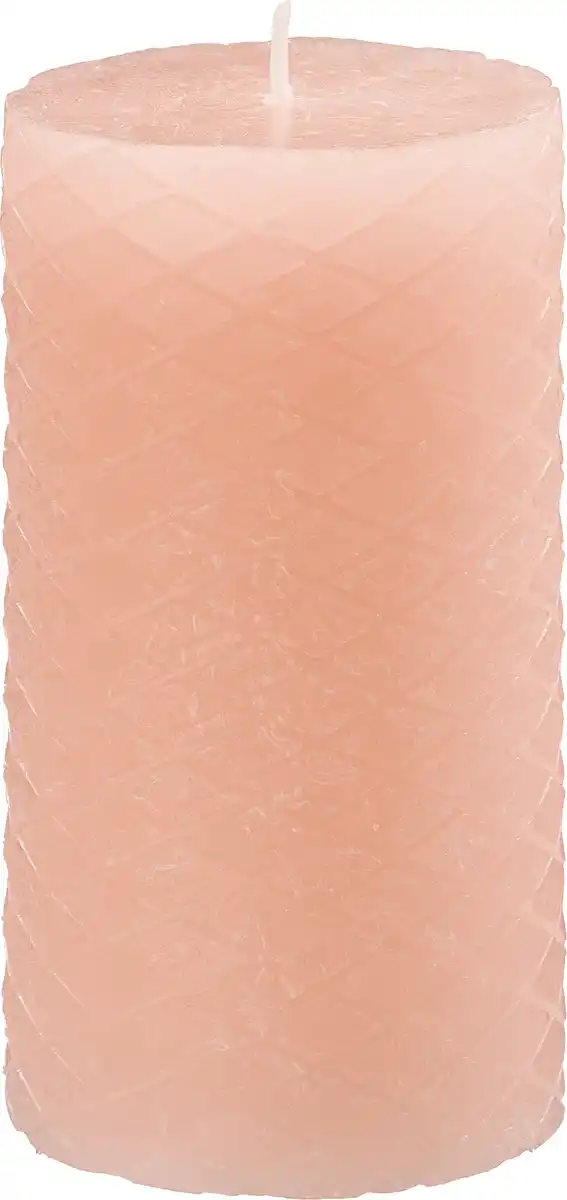 Bild 1 von Profissimo Kerze Rautenstruktur 130/70 Lachs