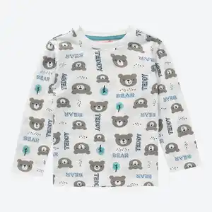 Baby-Jungen-Shirt mit Bären-Aufdruck