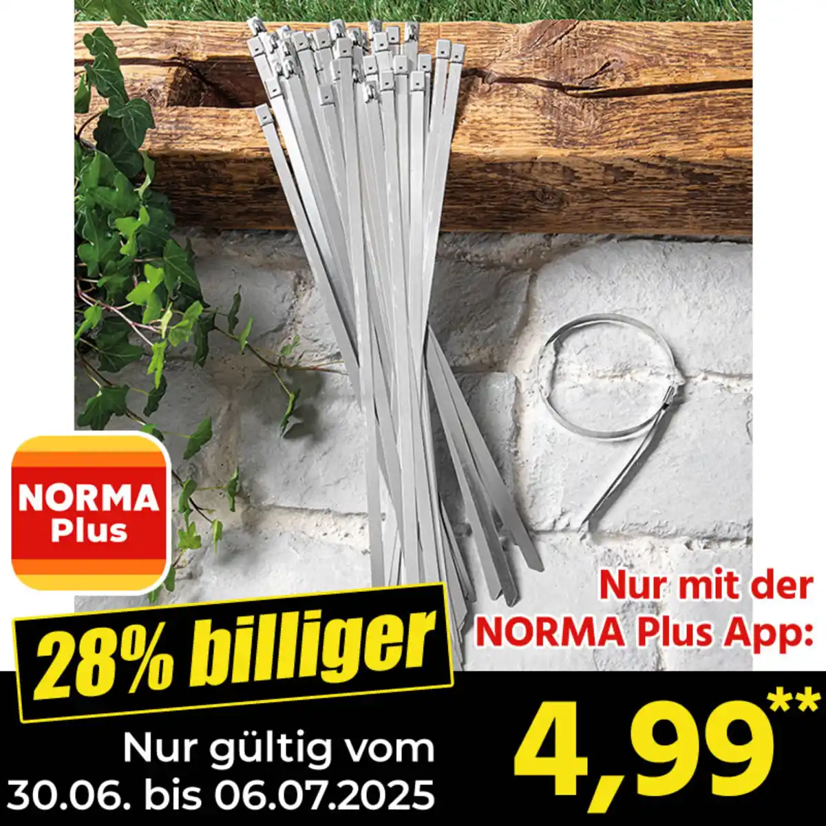 Bild 1 von Kraft Werkzeuge Rostfreies Edelstahl-Kabelbinder-Set