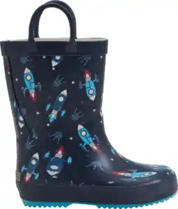 Kilmanock Gummistiefel mit Raketen-Muster, blau, Gr. 28/29
