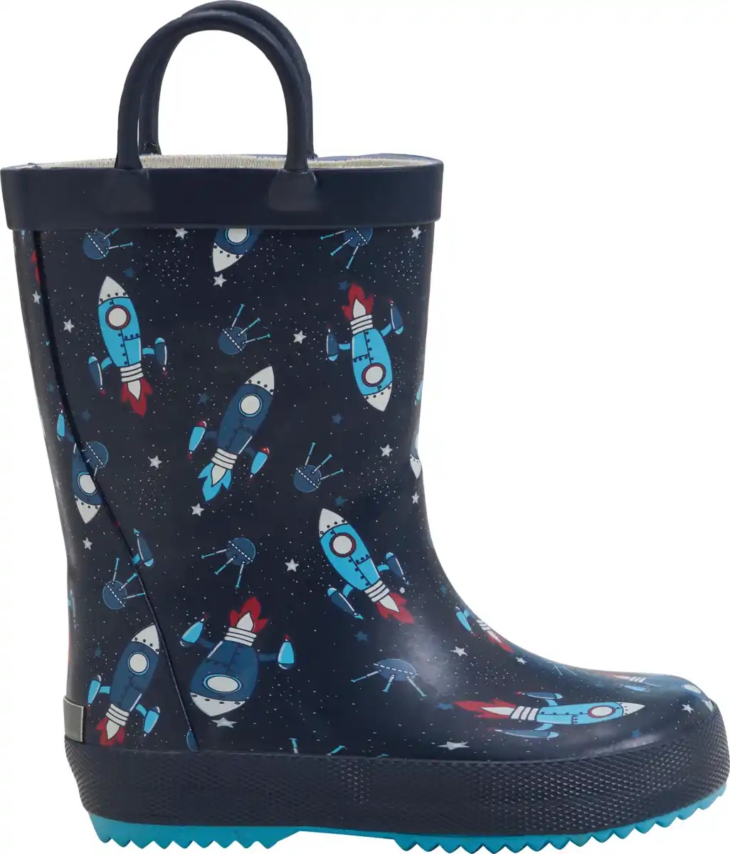 Bild 1 von Kilmanock Gummistiefel mit Raketen-Muster, blau, Gr. 28/29