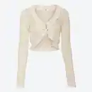 Bild 2 von Damen-Strick-Ajour-Cardigan mit Rüschen
