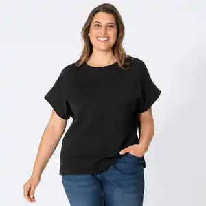 Damen-Sweat-T-Shirt mit Rundhalsausschnitt, große Größen