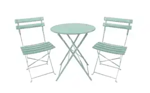 Gartenset 2 Stühle + 1 Tisch mint