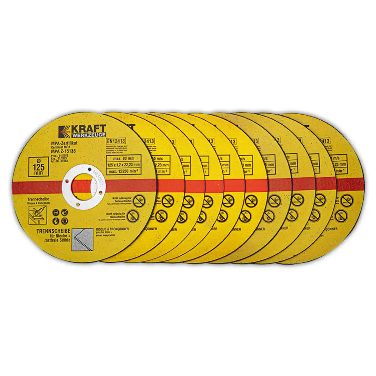 Bild 1 von Kraft Werkzeuge Trennscheiben-Set 11-tlg.