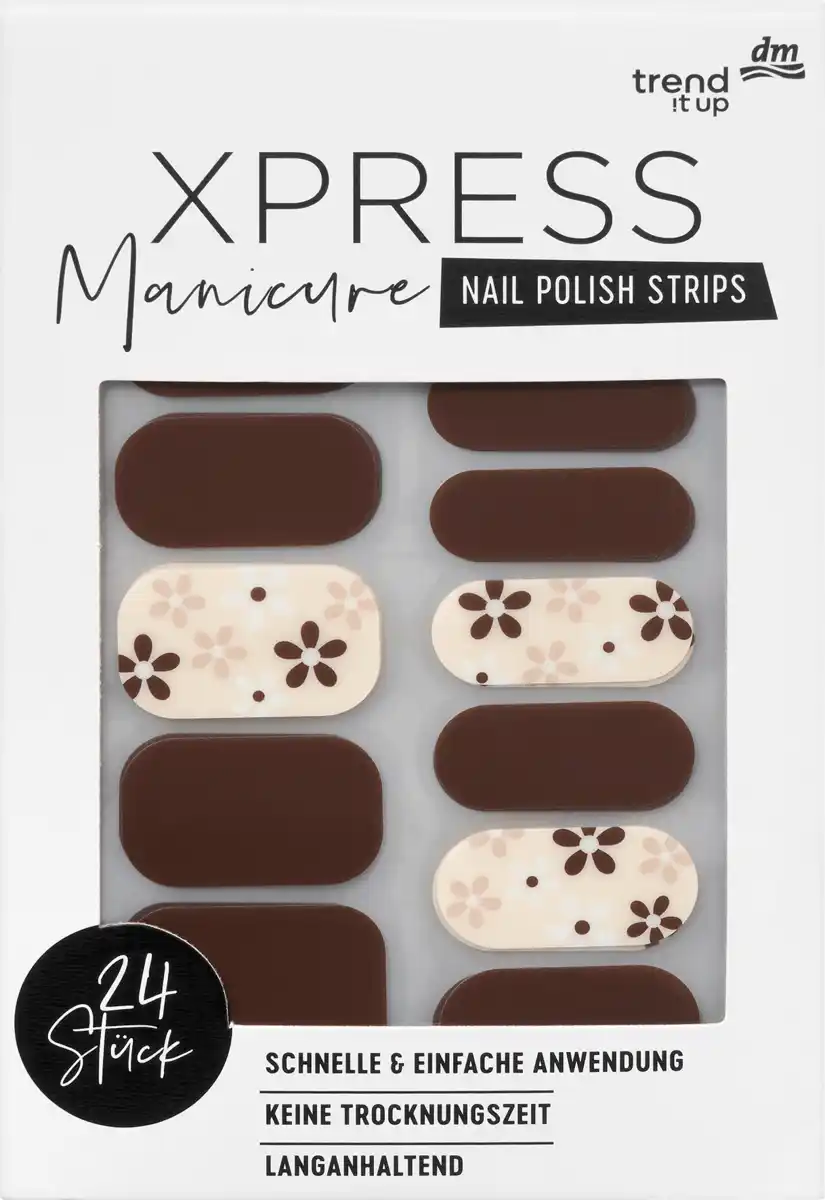 Bild 1 von trend !t up Nagelfolien XPRESS Manicure 052 Brown Flower Aesthetics
