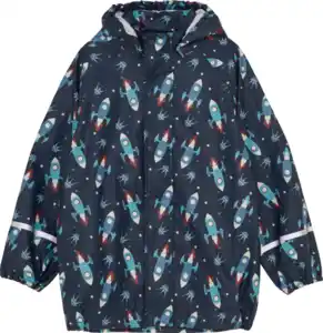 Kilmanock Regenjacke mit Raketen-Muster, blau, Gr. 86/92