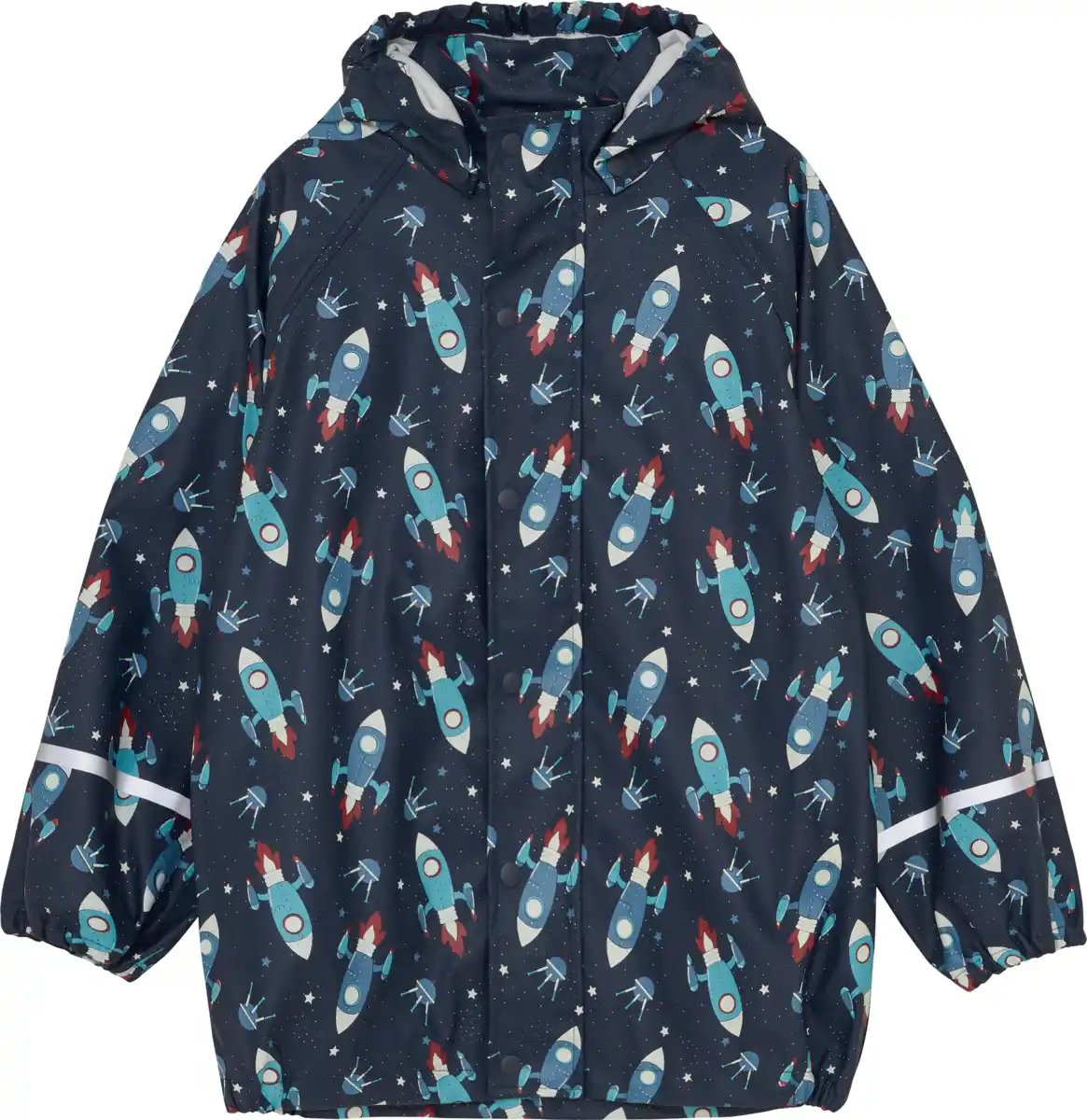 Bild 1 von Kilmanock Regenjacke mit Raketen-Muster, blau, Gr. 86/92
