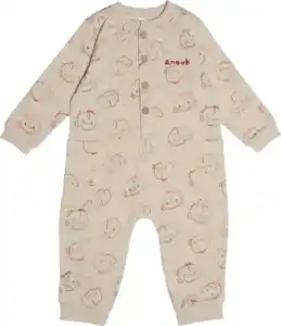Anouk natubini Anouk Overall mit Anouk-Stickerei & Knopfleiste, beige, Gr. 74/80