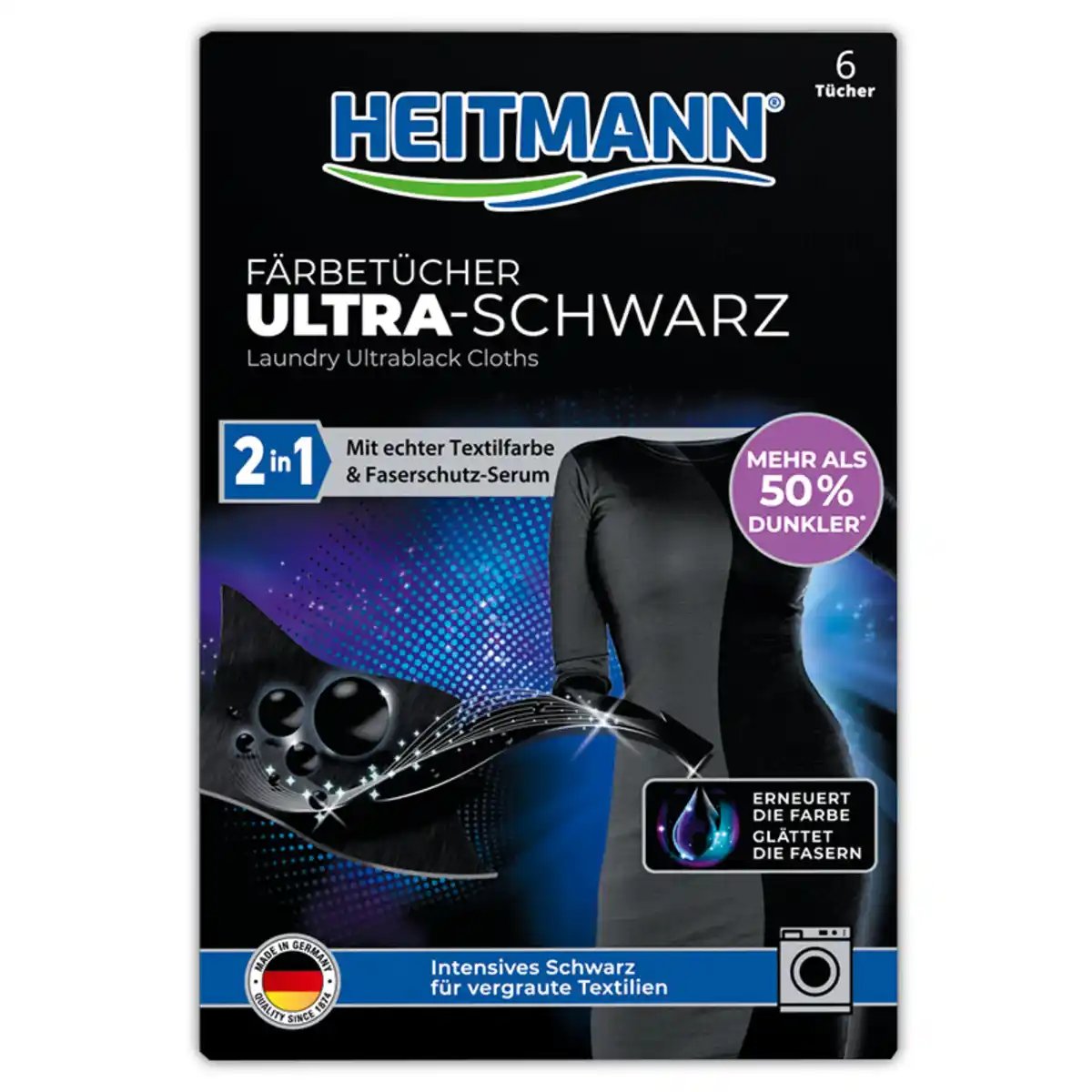 Bild 1 von Heitmann Färbetücher Ultra-Schwarz