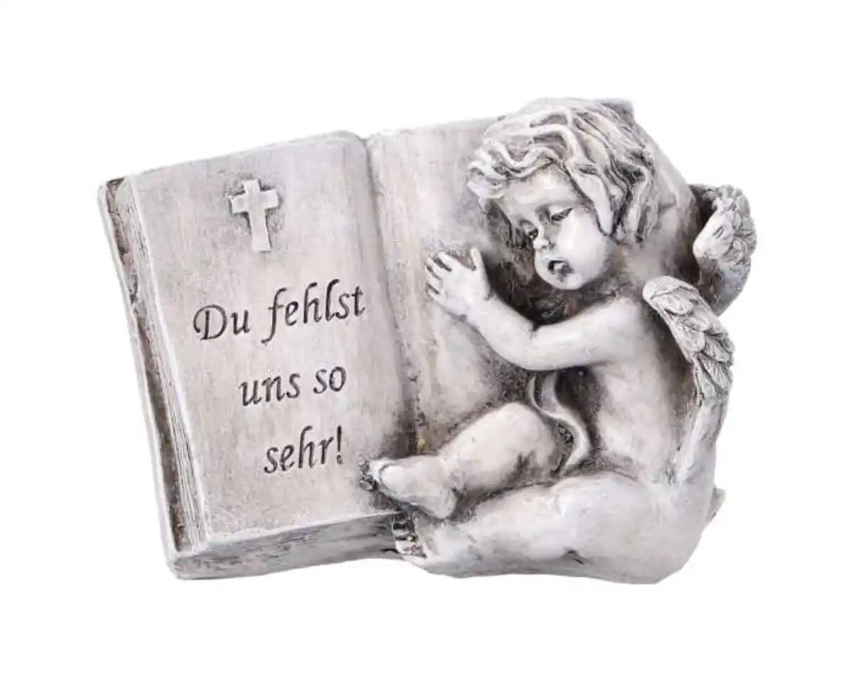 Bild 1 von Grabdekoration Buch mit Engel 12x9cm 2f