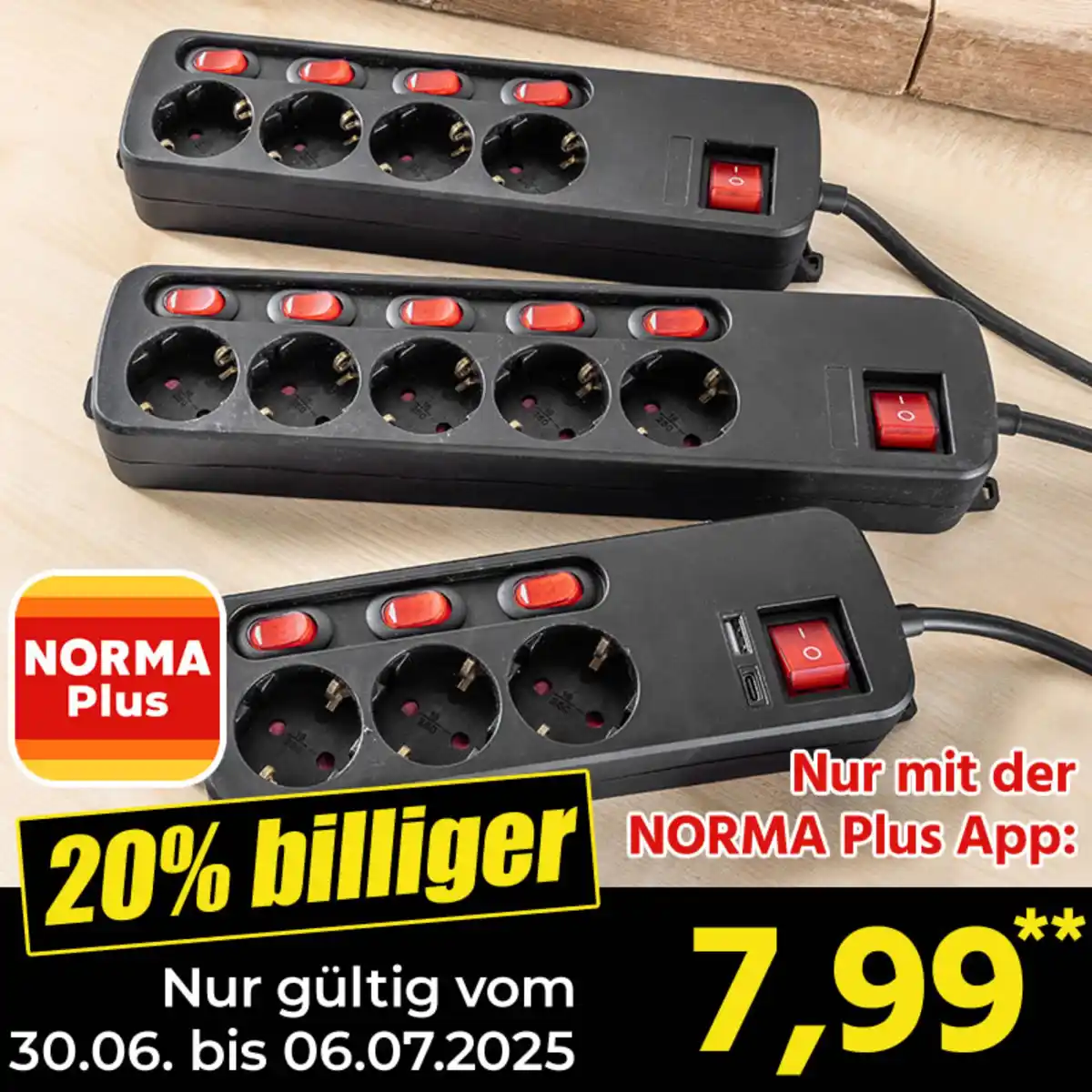 Bild 1 von Powertec Electric Einzeln schaltbare Steckdosen