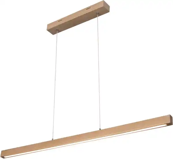 Bild 1 von SPOT Light Pendelleuchte SMAL, Dimmfunktion, LED fest integriert, Warmweiß, Hängeleuchte, Eichenholz, mit integriertem 24V-LED-Modul, Touch Dimmer