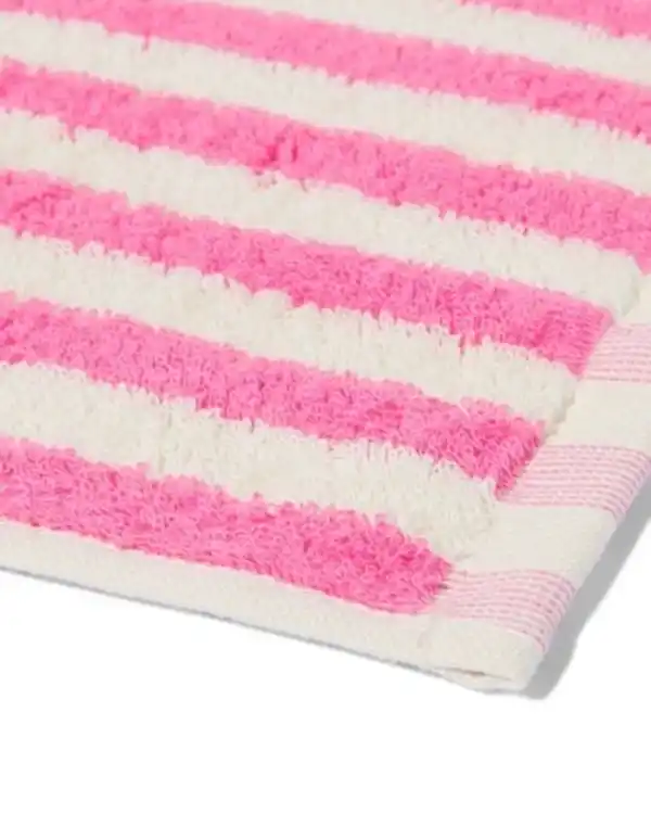 Bild 2 von Gästehandtuch 33 X 50 cm schwere Qualität, rosa gestreift