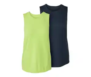 2 Sport-Tops, dunkelblau und lime