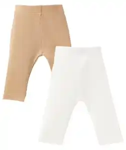 Gerippte Leggings, offwhite