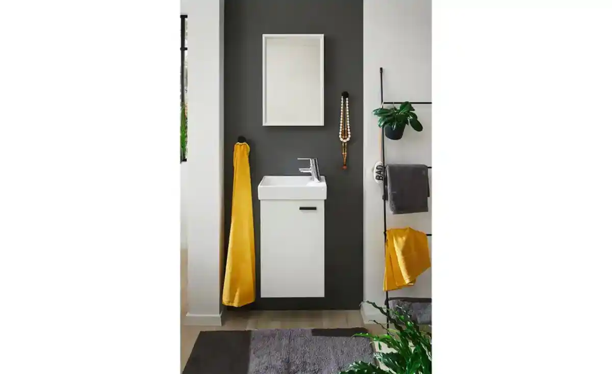 Bild 3 von Gästebad   ¦ weiß ¦ Maße (cm): B: 41 H: 165 T: 23.0 Schränke > Badschränke > Komplett-Badkombinationen - Möbel Kraft