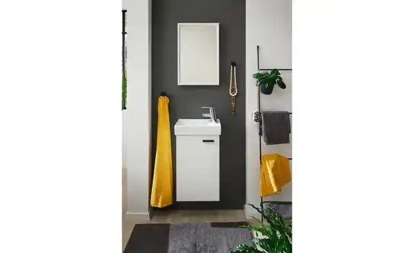 Bild 3 von Gästebad   ¦ weiß ¦ Maße (cm): B: 41 H: 165 T: 23.0 Schränke > Badschränke > Komplett-Badkombinationen - Möbel Kraft