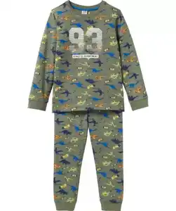 Pyjama mit Allover-Print, dunkelgrün
