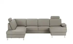 Kollektion Kraft Wohnlandschaft mit Sitz- und Rückenbezug aus Leder Kathi ¦ grau ¦ Maße (cm): B: 309 H: 86 T: 235.0 Polstermöbel > Sofas > Ledersofas - Möbel Kraft