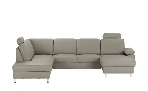 Bild 2 von Kollektion Kraft Wohnlandschaft mit Sitz- und Rückenbezug aus Leder Kathi ¦ grau ¦ Maße (cm): B: 309 H: 86 T: 235.0 Polstermöbel > Sofas > Ledersofas - Möbel Kraft