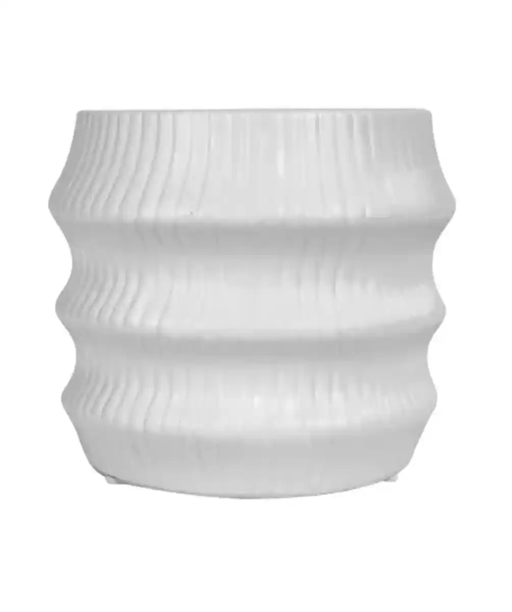 Bild 1 von Blumentopf mit Riffeln, Beige