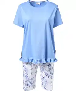 Pyjama Blumen, blau