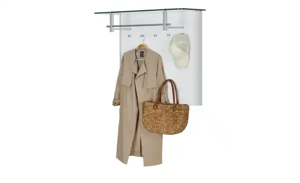 Bild 2 von Garderobenpaneel   ¦ weiß ¦ MDF-Platte ¦ Maße (cm): B: 96 H: 78 T: 33.0 Garderoben & Kleiderstangen > Wandgarderoben - Möbel Kraft