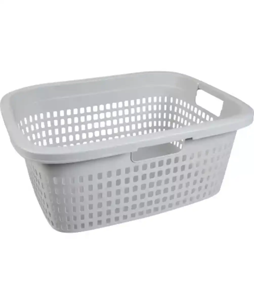 Bild 1 von Wäschekorb mit 3 Griffen, grau