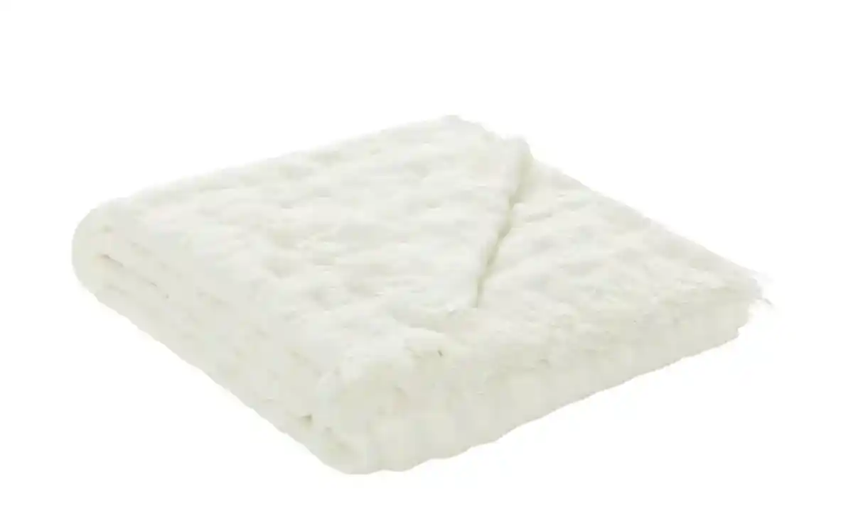 Bild 2 von como superior Plaid  Waffeloptik ¦ weiß ¦ Synthetik ¦ Maße (cm): B: 130 Heimtextilien > Kuscheldecken - Möbel Kraft