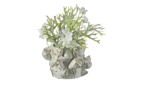 Bild 3 von HOME STORY Vase 3D Muschel   ¦ creme ¦ Steinzeug ¦ Maße (cm): H: 12  Ø: 18.5 Dekoration > Vasen - Möbel Kraft