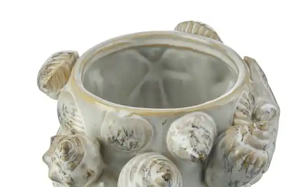 Bild 2 von HOME STORY Vase 3D Muschel   ¦ creme ¦ Steinzeug ¦ Maße (cm): H: 12  Ø: 18.5 Dekoration > Vasen - Möbel Kraft