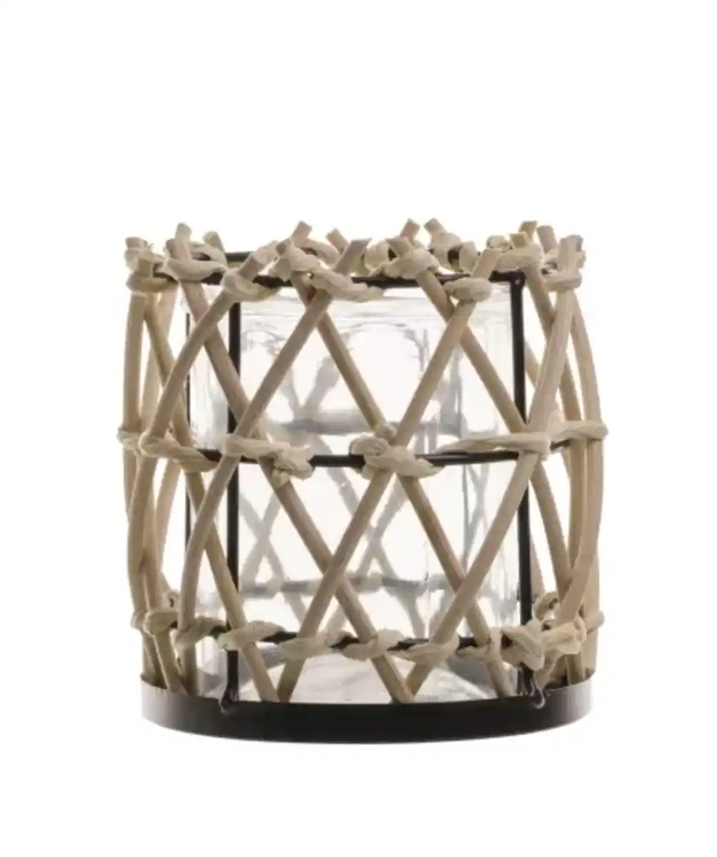 Bild 1 von Teelichthalter Bambus, schwarz