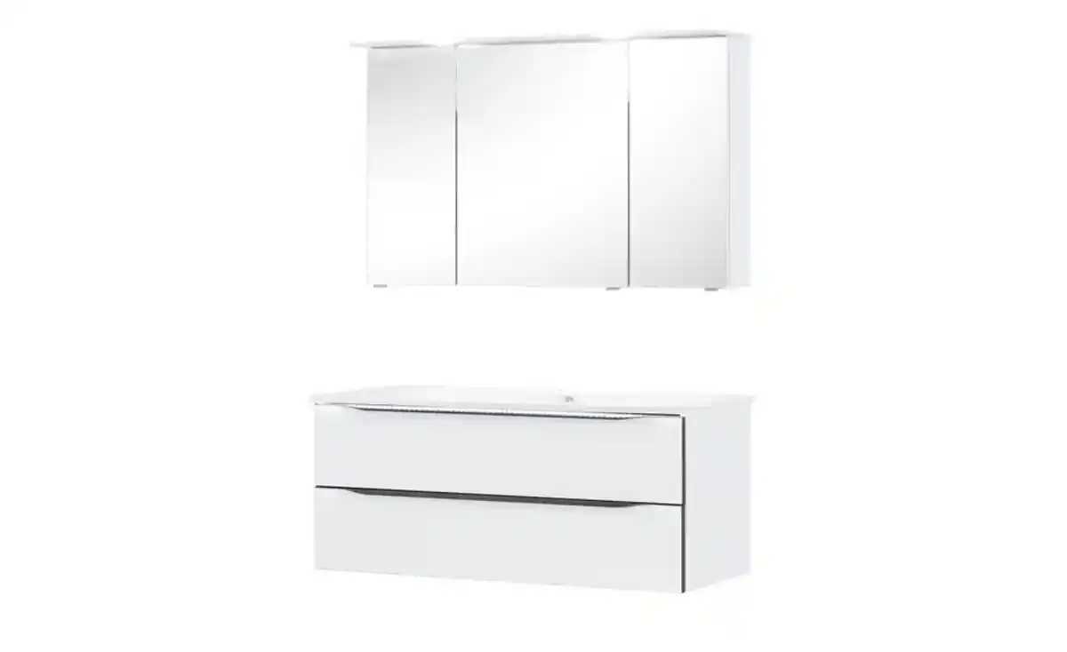 Bild 3 von calmo Badkombination  Bajo ¦ weiß ¦ Maße (cm): B: 117 Schränke > Badschränke > Komplett-Badkombinationen - Möbel Kraft