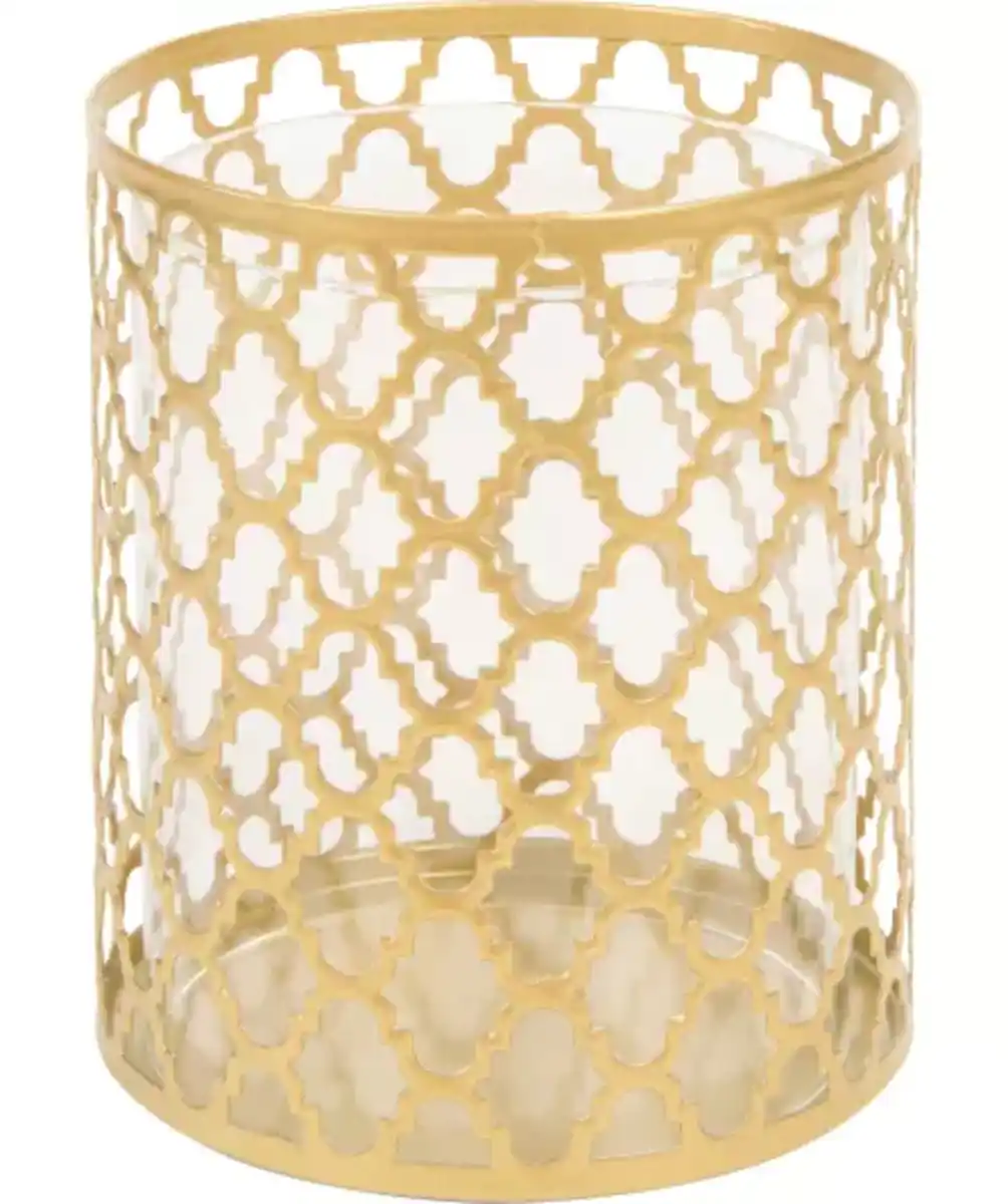 Bild 1 von Teelichthalter mit Glaseinsatz, gold