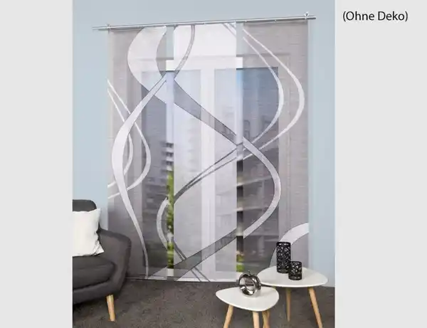 Bild 1 von 3er Set Schiebevorhang Digitaldruck TIBANO