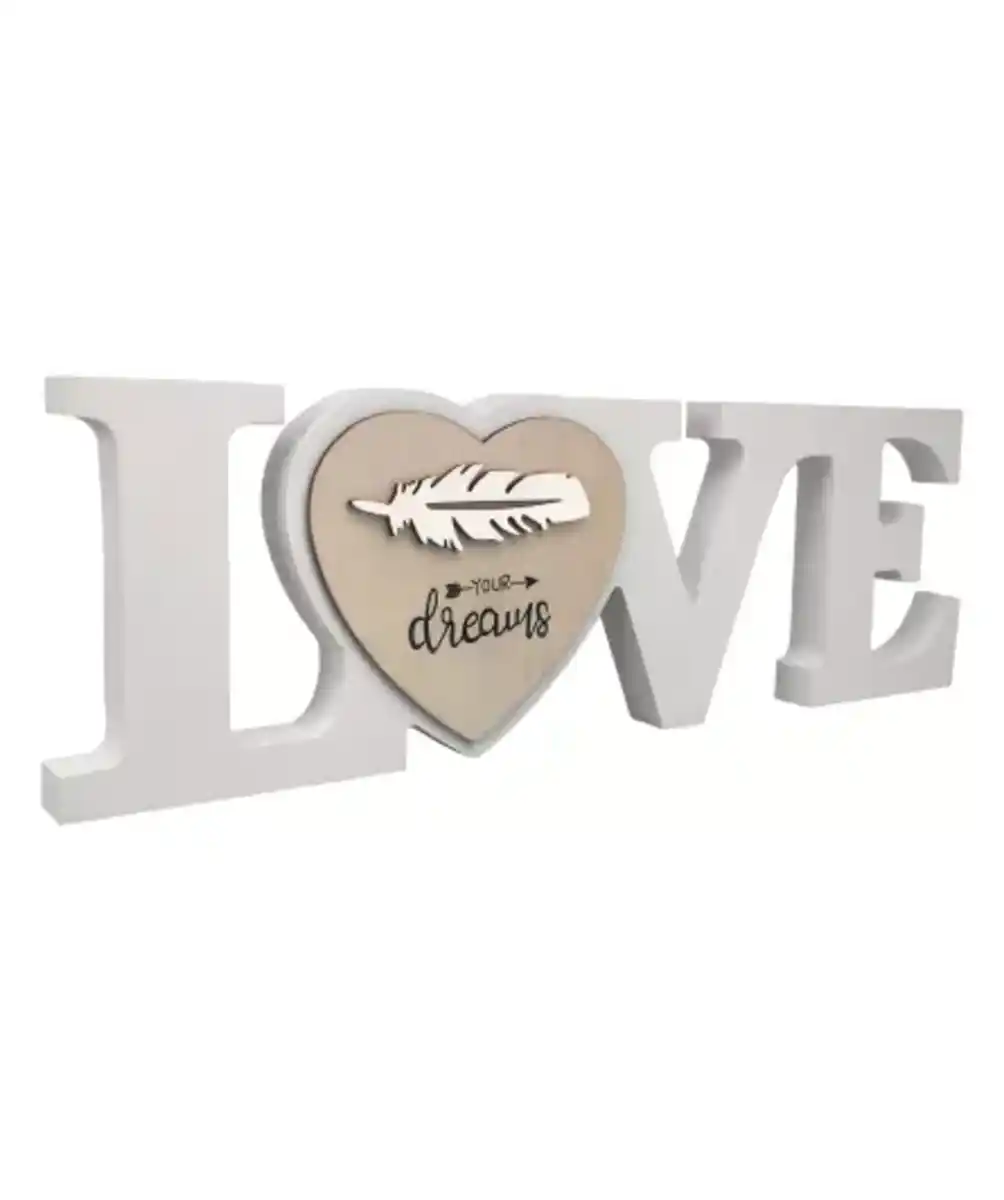 Bild 1 von Deko-Schriftzug, weiß bedruckt